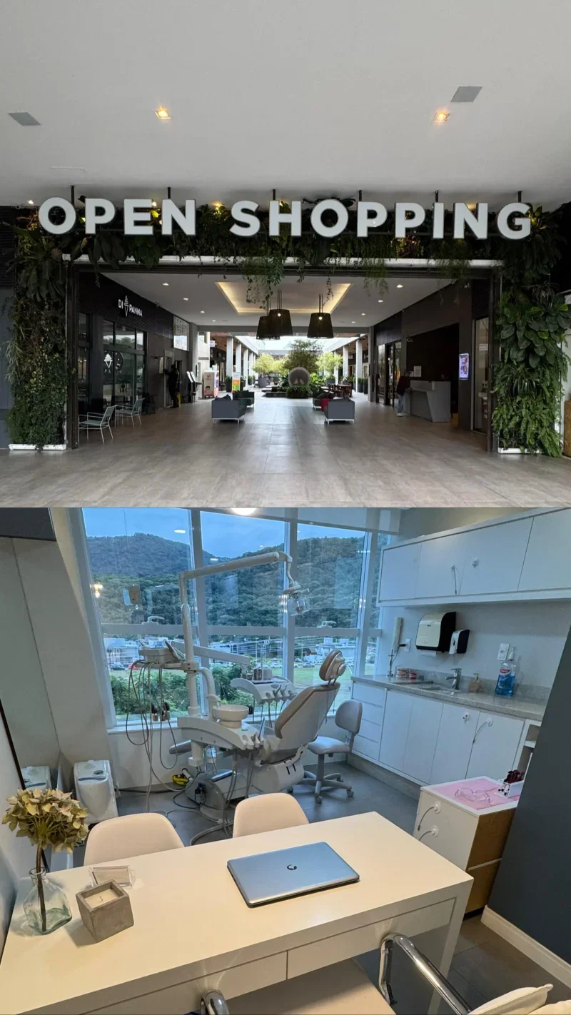Recepção da IDS Odontologia Avançada — clínica odontológica no Multi Open Shopping, Rio Tavares, Florianópolis